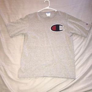 Champion Heritage Big C Patch Heather Grey T-Shirt